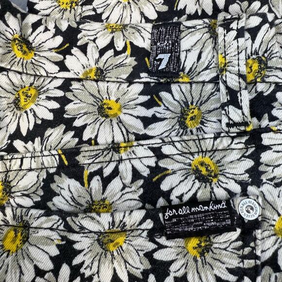 7 For All Mankind Jeans Women's 27 (4) Black White Daisy Skinny Ankle Preppy - Picture 4 of 15